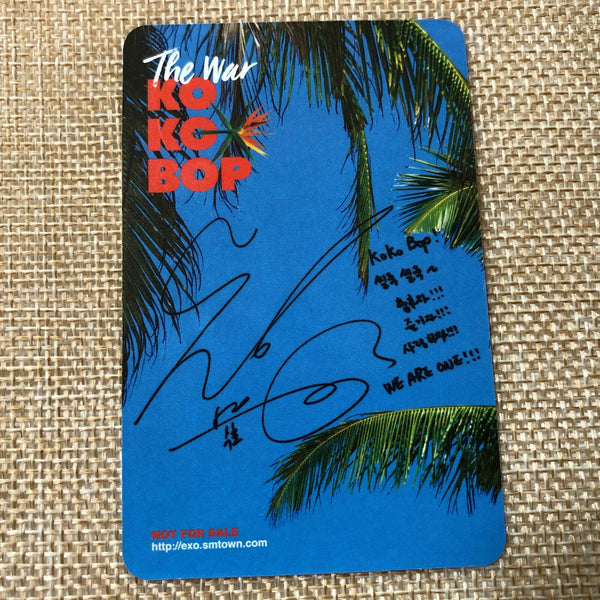 EXO SUHO Type B [ The War KOKOBOP ] Official Photocard, 4th Album / New / Gift