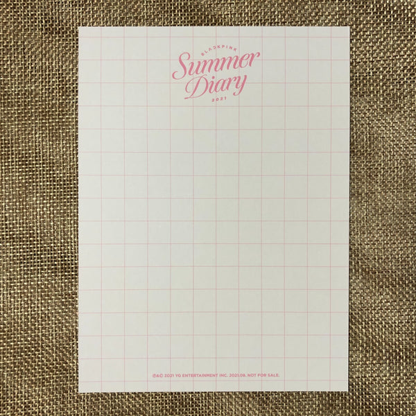 BLACKPINK UNIT #4 [ 2021 SUMMER DIARY ] Official Postcard Photocard / New / Gift
