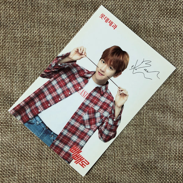 EXO BAEKHYUN [ Lotte Peperoday ] Official Postcard, EXO-K / New, Rare / Gift
