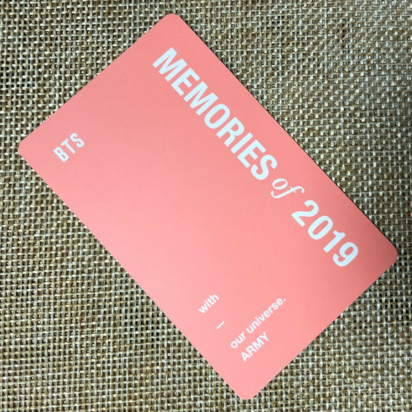 BTS J-HOPE [ Memories of 2019 ] Official DVD Photocard / New / Gift