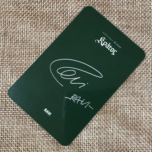 VIXX RAVI [ KRATOS ] Official Photocard, 3rd Mini Album / New, Rare / Gift