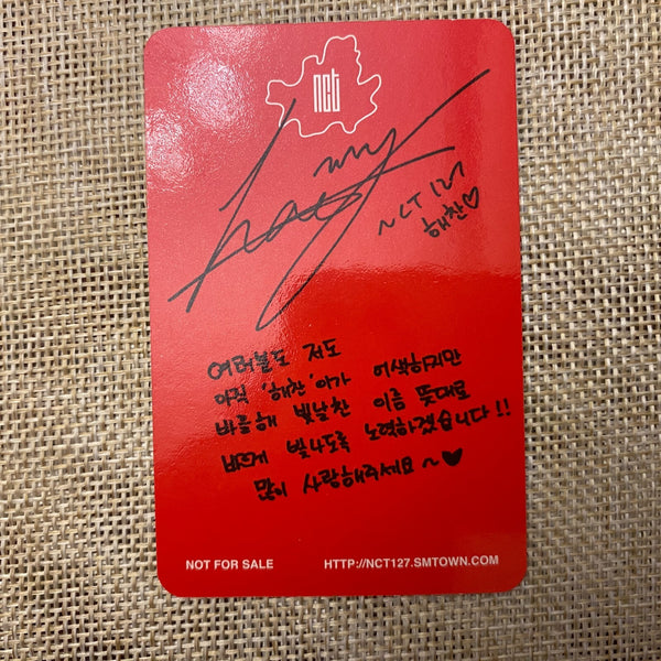 NCT 127 HAECHAN #1 [Fire Truck] Official Photocard, 1st Mini Album / New / Gift