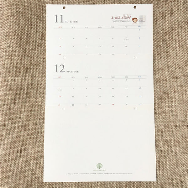 EXO [ EXO-K EXO-M Nature Republic ] Official Limited Calendar / New / Gift