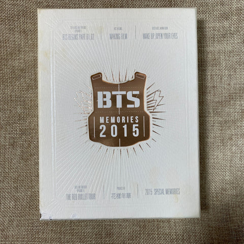 BTS [ Memories of 2015 ] Official DVD All / EN, CH, KR + Photobook / Used /GFT