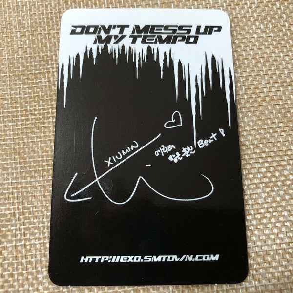 EXO XIUMIN [Don't mess up My Tempo] Official Photocard, Allegro 5th Album / Gift