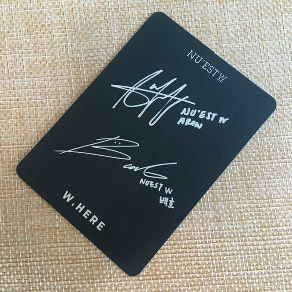 Nu'est ARON BAEKHO [ W.here ] Official Photocard, Album Portrait / New / Gift