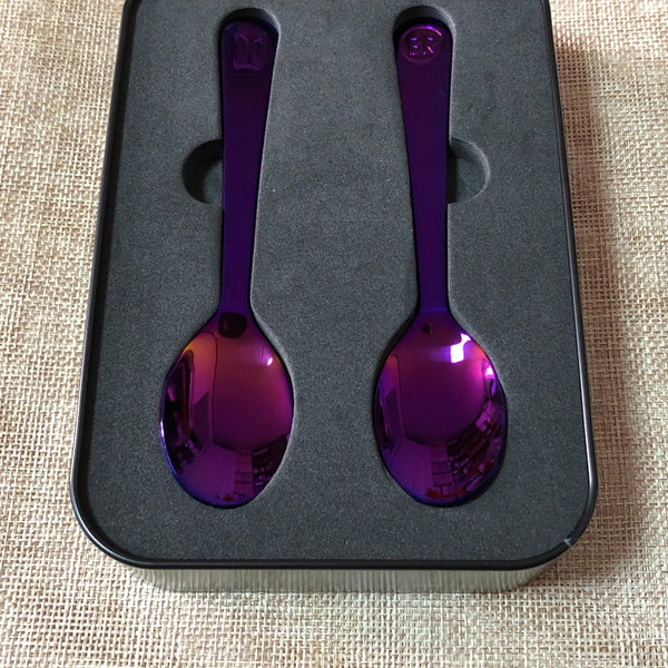 BTS [BASKIN ROBBINS] Official Purple Ice Cream Spoon Set / New, Rare / Gift