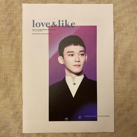 EXO CHEN [ Exhibition love & like Photobook, 18x26 cm / 16 page] New, Rare /+GFT