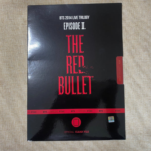BTS [2014 Live Trilogy The Red Bullet] Official Clear File Set / New, Rare /+G