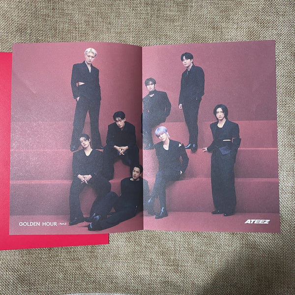 ATEEZ [Golden Hour Part. 2] All Member Signed Promo Album, Message Full Set /+G