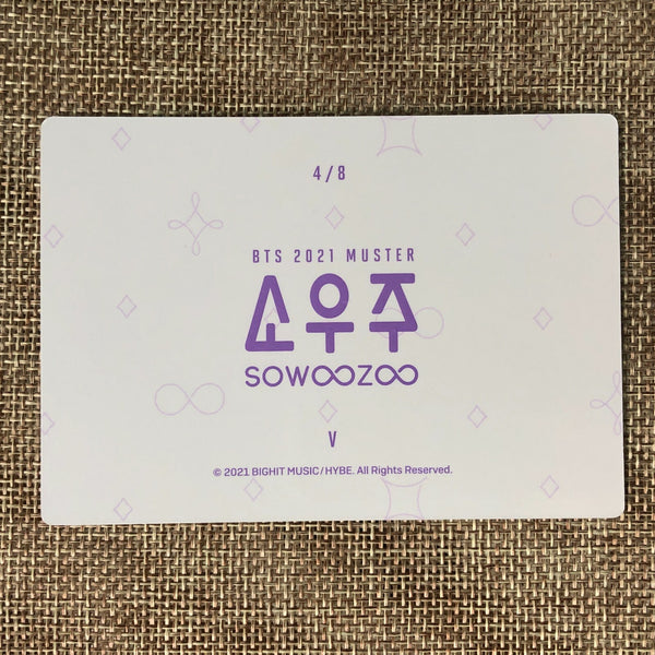 BTS V 4/8 [ 2021 Muster SOWOOZOO ] Official Mini Photocard / New / Gift