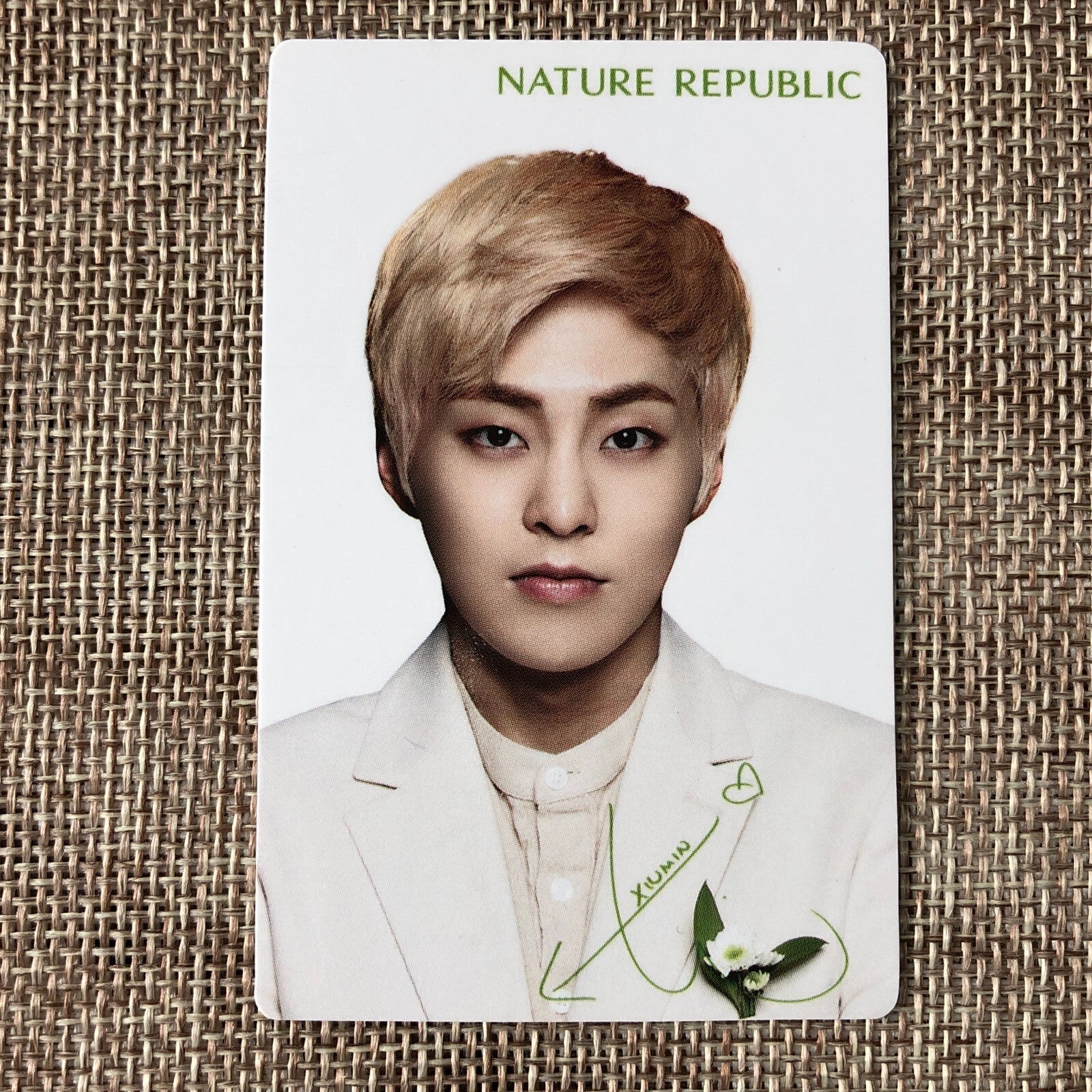 EXO XIUMIN [Nature Republic] Official Limited Photocard, EXO-K / New, Rare /+G