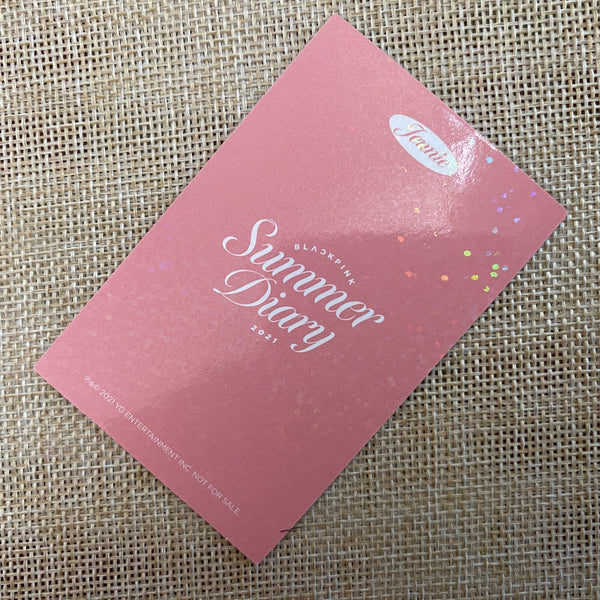 BLACKPINK JENNIE [ 2021 Summer Diary ] Official Photocard / New, Rare / Gift