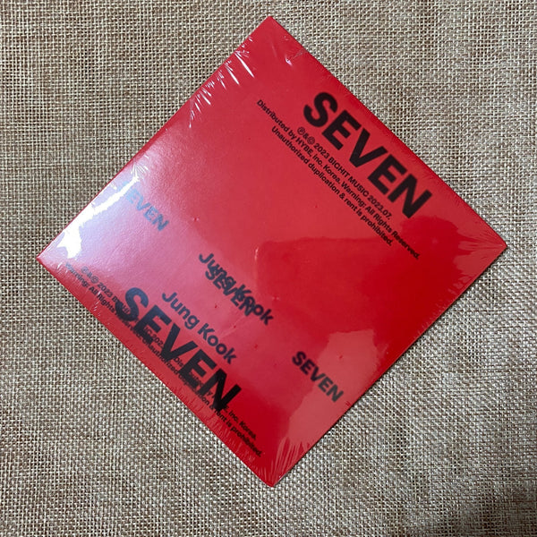 BTS JUNGKOOK [ Seven feat. Latto ] Official Single CD / New (Sealed) / Gift