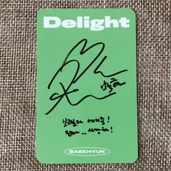 EXO BAEKHYUN [ Delight ] Official Photocard, 2nd Mini MINT Kihno / New / Gift