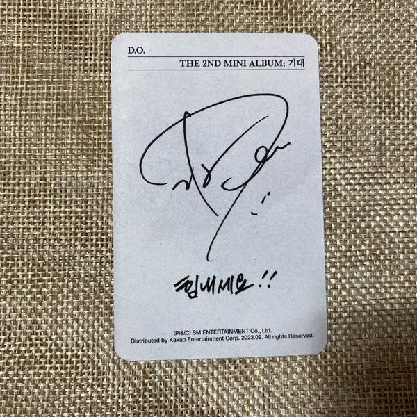 EXO D.O. #2 [ Expectation Somebody ] Official Photocard, Note Ver. / New / Gift