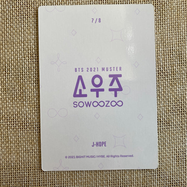 BTS J-HOPE 7/8 [2021 Muster SOWOOZOO Pajama] Official Mini Photocard / Gift