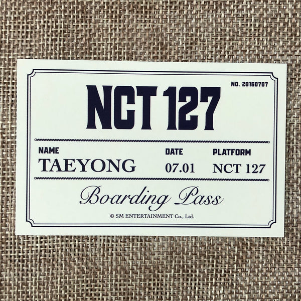 NCT 127 TAEYONG [2023 Season's Greetings Boarding Pass] Official Photocard /+G