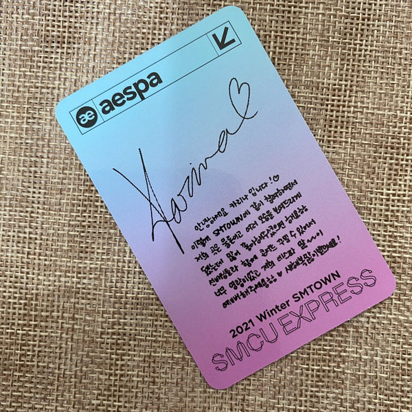 AESPA KARINA [ 2021 Winter SMTOWN SMCU Express ] Official Photocard / New / Gift