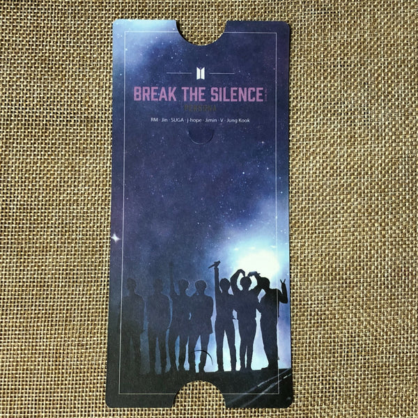 BTS GROUP [Break The Silence Movie] Official CGV Special Ticket Photocard / Gift
