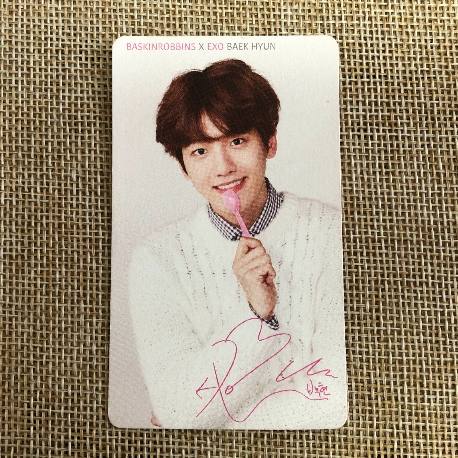 EXO BAEKHYUN [ Baskin Robbins ] Official Photocard, EXO-K / New / Gift