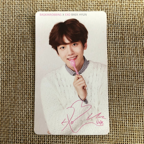 EXO BAEKHYUN [ Baskin Robbins ] Official Photocard, EXO-K / New / Gift