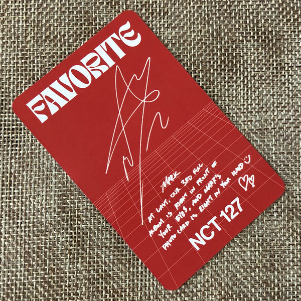 NCT 127 MARK [FAVORITE Repackage KIHNO] Official Photocard, Tragic Ver. / Gift