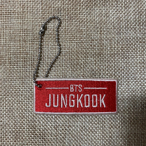 BTS JUNGKOOK [ World Tour Love Yourself Name Tag ] Official Keyring / Good /Gift