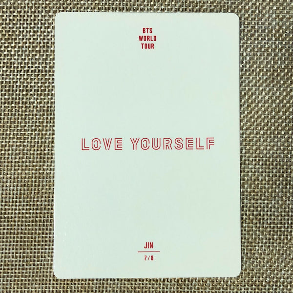 BTS JIN 7/8 [ Love Yourself World Tour ] Official Mini Photocard / New / Gift