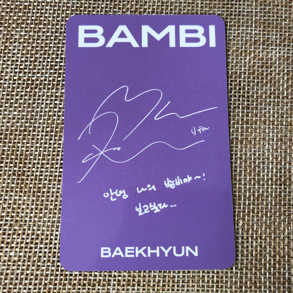 EXO BAEKHYUN #5 [ BAMBI ] Official Photocard, 3rd Mini Album / New / Gift