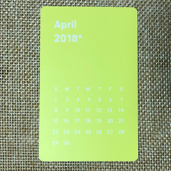 NCT JOHNNY [2018 Season's Greetings] Official Mini Calendar Photocard / Gift