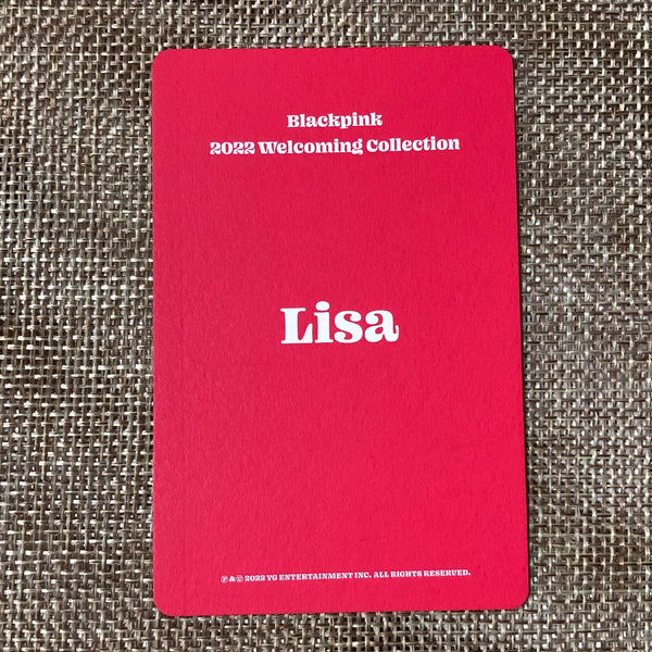 BLACKPINK LISA #5 [ 2022 Welcoming Collection ] Official Photocard / New / Gift