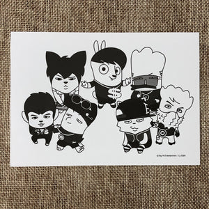 BTS GROUP [ 2 Cool 4 Skool ] Official Postcard Photocard / New / Gift