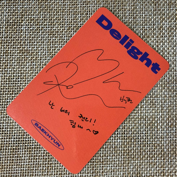 EXO BAEKHYUN #5 [ Delight ] Official Photocard, 2nd mini CHEMISTRY / New / Gift