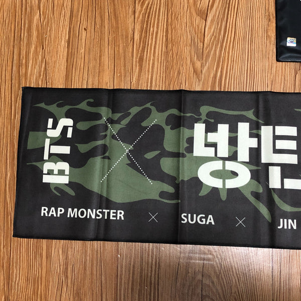 BTS 37241 [ 2014 Official Slogan Towel ] CAMO ARMY Original / New, Rare / Gift
