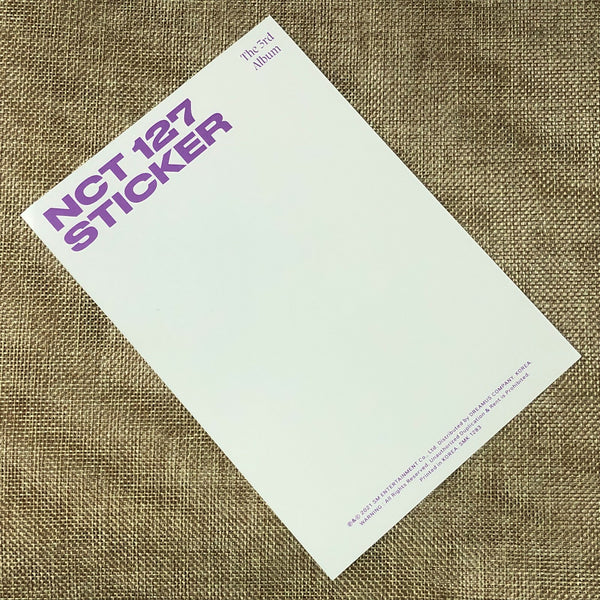 NCT 127 TAEYONG [ STICKER ] Official Postcard, SICKER Ver. / New / Gift