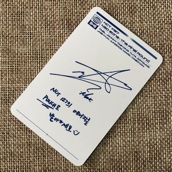 NCT 127 MARK [ NEO ZONE Final Round Punch ] Official Photocard / New / Gift