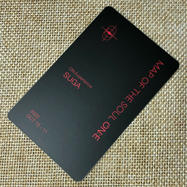BTS SUGA [ Map of the Soul ON:E DVD Official Photocard ] ONE / New /+GFT