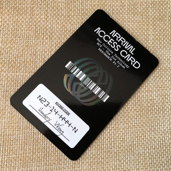 NCT2020 HENDERY [RESONANCE Pt.2] Official Photocard, Arrival Access Card / Gift