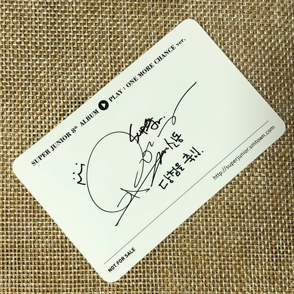 SUPER JUNIOR SHINDONG [Paly : One More Chance] Official Photocard, 8th / Gift