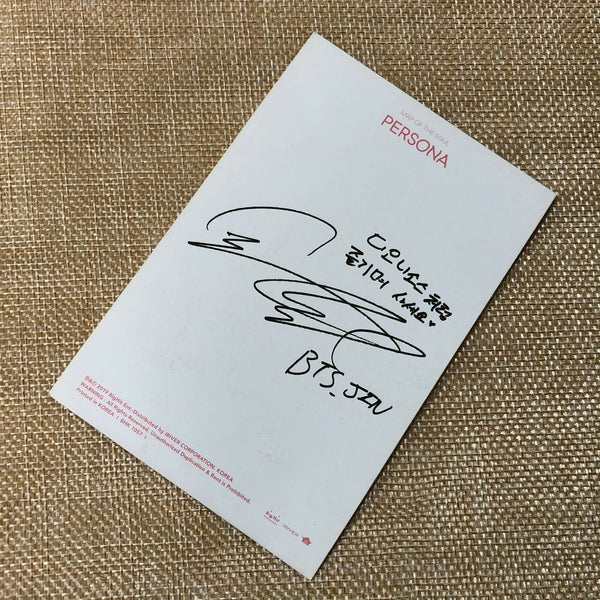 BTS JIN [Map Of The Soul] Official Photocard Postcard, Persona Album / Gift