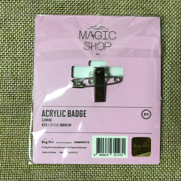 BTS JIMIN [ MAGIC SHOP ] Acrylic Badge, Official Authentic Goods / New / Gift