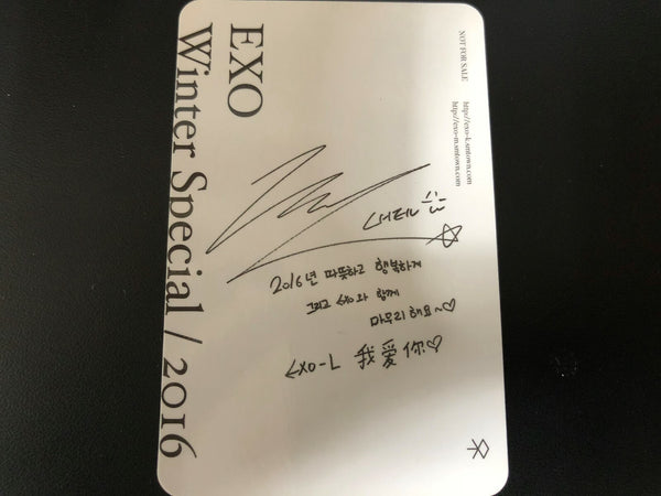 EXO CHEN #1 [2016 Winter Special For Life] Official Photocard / New, Rare / Gift