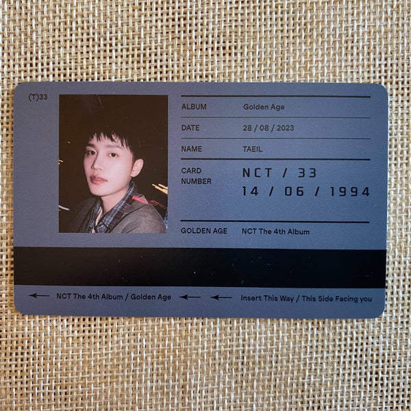 NCT 2023 TAEIL [ Golden Age ] Official Transportation Photocard / New / Gift