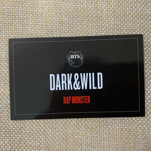 BTS RM RAP MONSTER [ Dark & Wild Official Photocard ] 1st Studio Album / NEW /+G