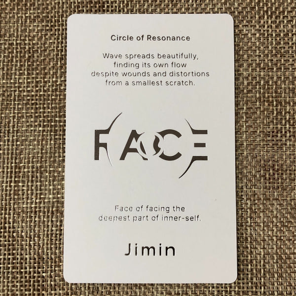 BTS JIMIN [ FACE ] Official Photocard, Solo Invisible Ver. / New / Gift