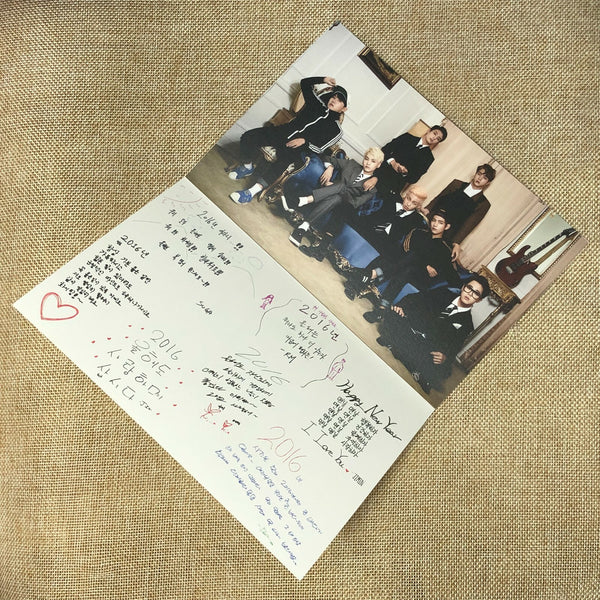 BTS GROUP [2016 Season's Greetings] Official Message Card Postcard / New / Gift