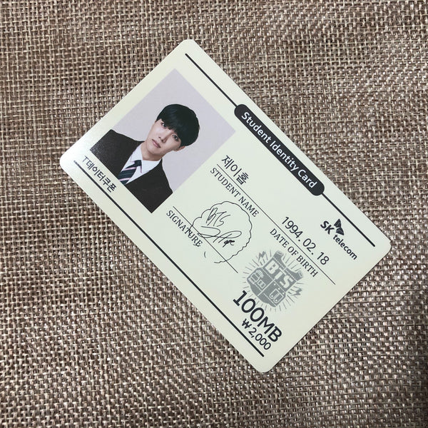 BTS J-HOPE [ SKT SK Telecom ] Official Data Coupon Card Photocard / New / Gift