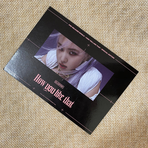 BLACKPINK ROSE [How You Like That] Official Photocard, Special Ed. / New / Gift
