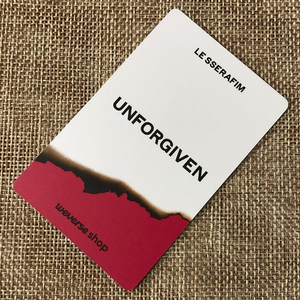 LE SSERAFIM YUNJIN [ UNFORGIVEN Weverse ] Official Photocard, 1st / New / Gift